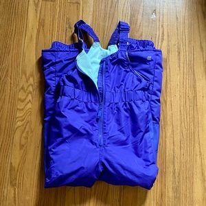 Blue snow overalls size medium